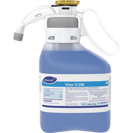 VIREX II 256 Diversey Virex II 1-Step Disinfectant Cleaner, 47.3 fl oz (1.5 quart) Minty, Blue DVO5019317
